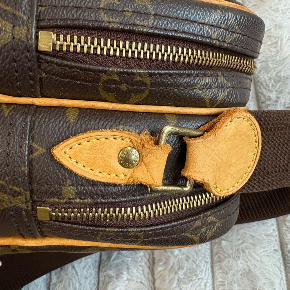 Brown and Tan Monogram Messenger Bag - Picture 5 of 8